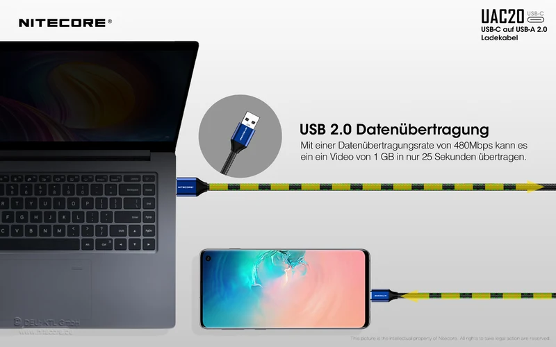 Nitecore UAC20 - USB-C Ladekabel