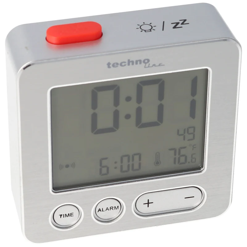 Technoline WT265 Funkwecker, Silber und super modern, handlich und überzeugend