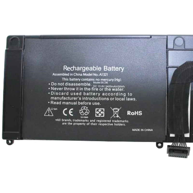 AccuCell Akku passend für Apple A1321, A1382, A1286, MB985, MB986, MC118, MC371, MC372, MC373