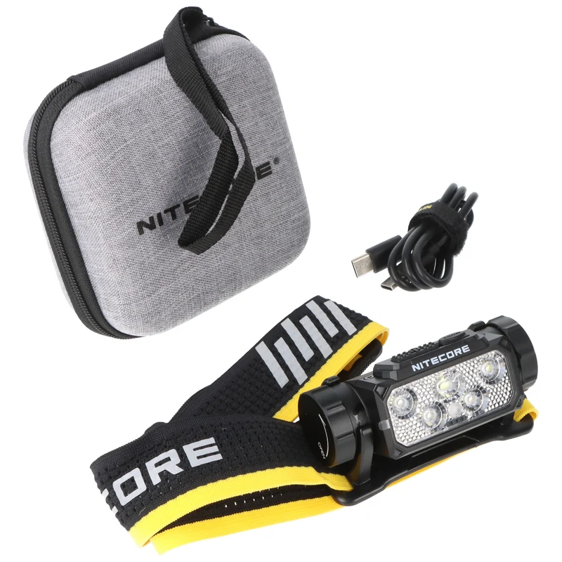 Nitecore HC60 UHE Stirnlampe mit bis zu 1600 Lumen, NiteLab UHE LEDs, TrueVision Linsen System, inkl. 18650 Li-Ion 4000mAh Akku