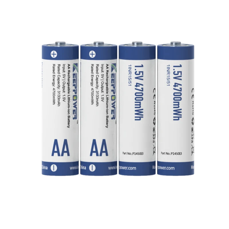 Keeppower AA P1450i3 - 1,5 V Li-Ion-Akku mit 3133 mAh und 4700mWh (4 St.)