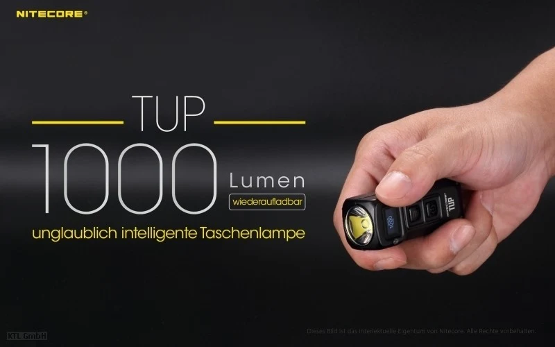 Nitecore TUP schlüsselanhängerleuchte CREE XP-L HD V6 LED - 1000 Lumen 2 Farben wählbar