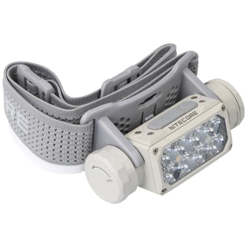 Nitecore HC65 UHE Stirnlampe mit bis zu 2000 Lumen, grau, 3 Lichtquellen, inkl. 18650 Li-Ion Akku 4000mAh