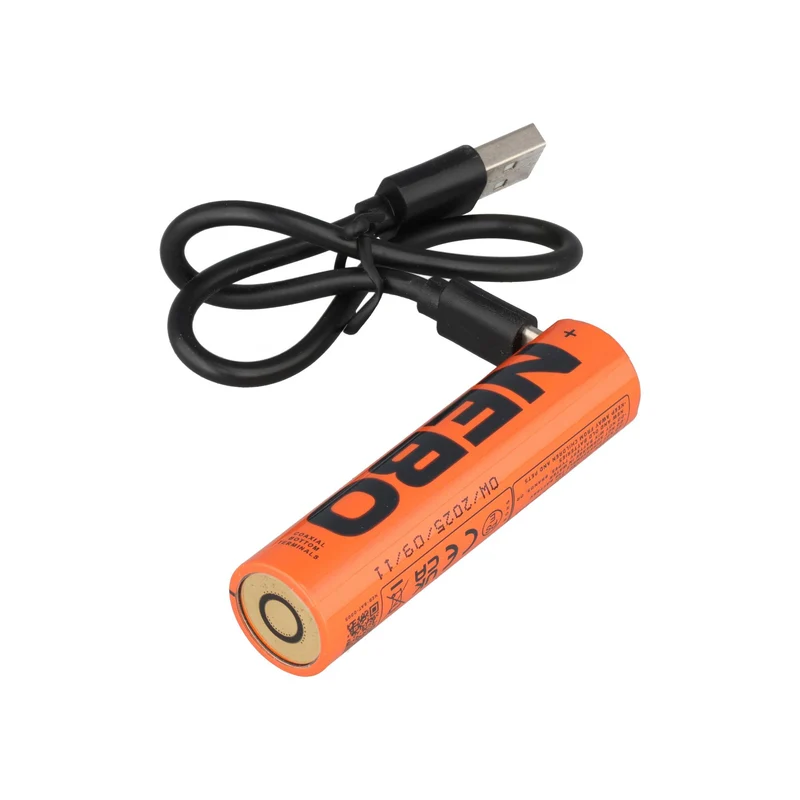 Nebo Akku 18650, 3,7 Volt 3200mAh, nur für SLYDE KING 2K und BIG LARRY PRO , mit USB-C Ladeanschluss, 71,9 x 18mm