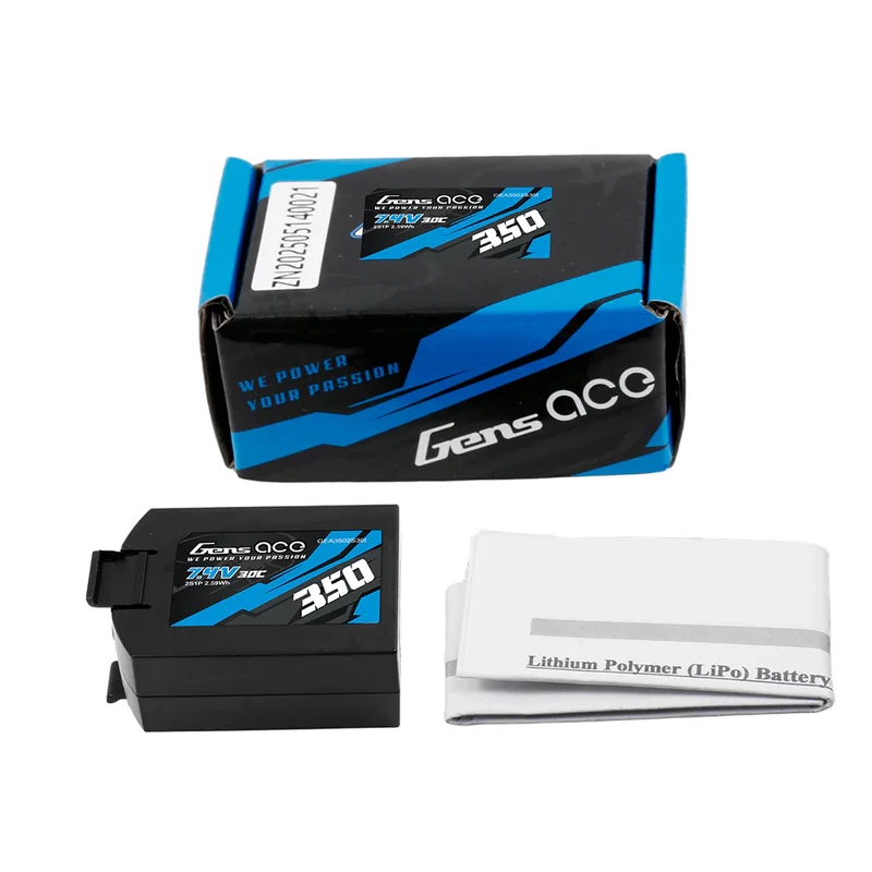 Gens Ace 350mAh 7.4V 30C 2S1P Lipo-Akku