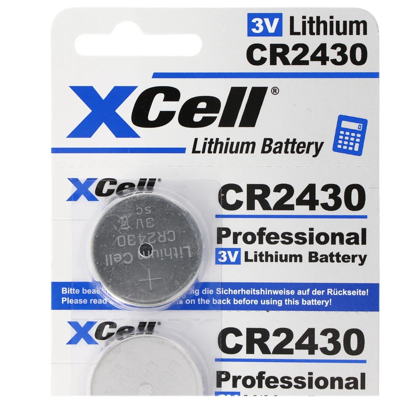 XCell CR2430 Lithium Batterie 3V, CR2430 Batterien im praktischen 5er Set