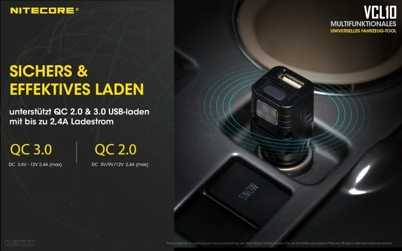 Nitecore VCL10 multifunktionales USB-Ladegerät - All in one Gadget