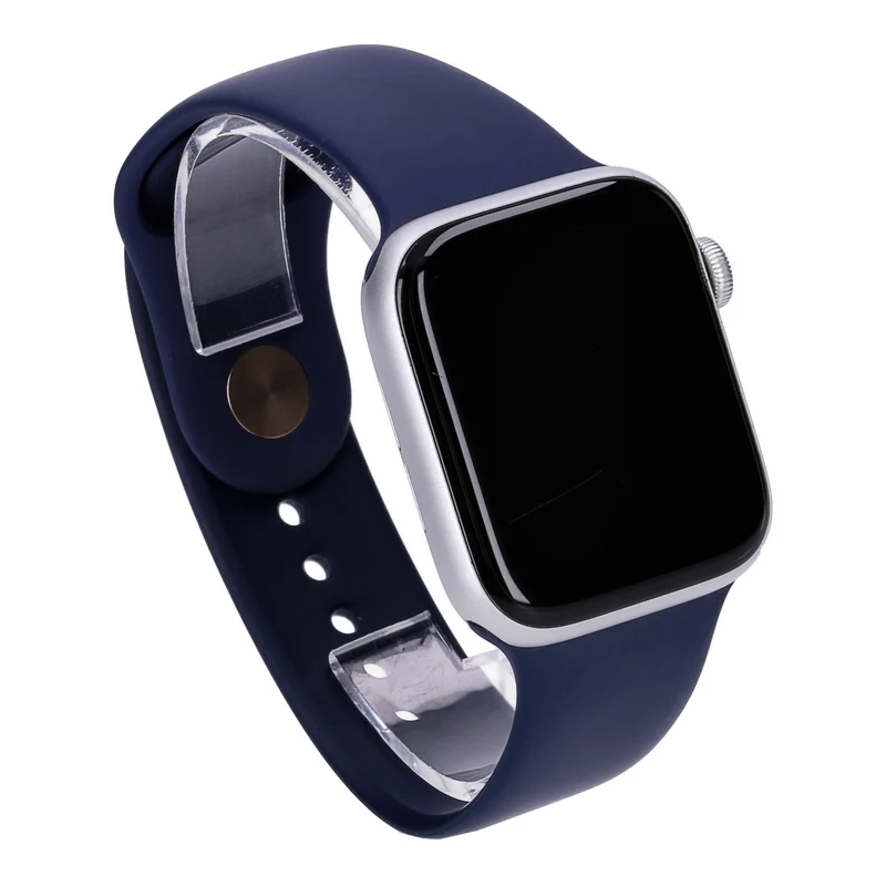 Apple Watch SE 44mm GPS Silber Aluminiumgehäuse mit Sportarmband Abyss Blue