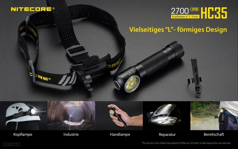 Nitecore Stirnlampe HC35 inkl. NL2140HP