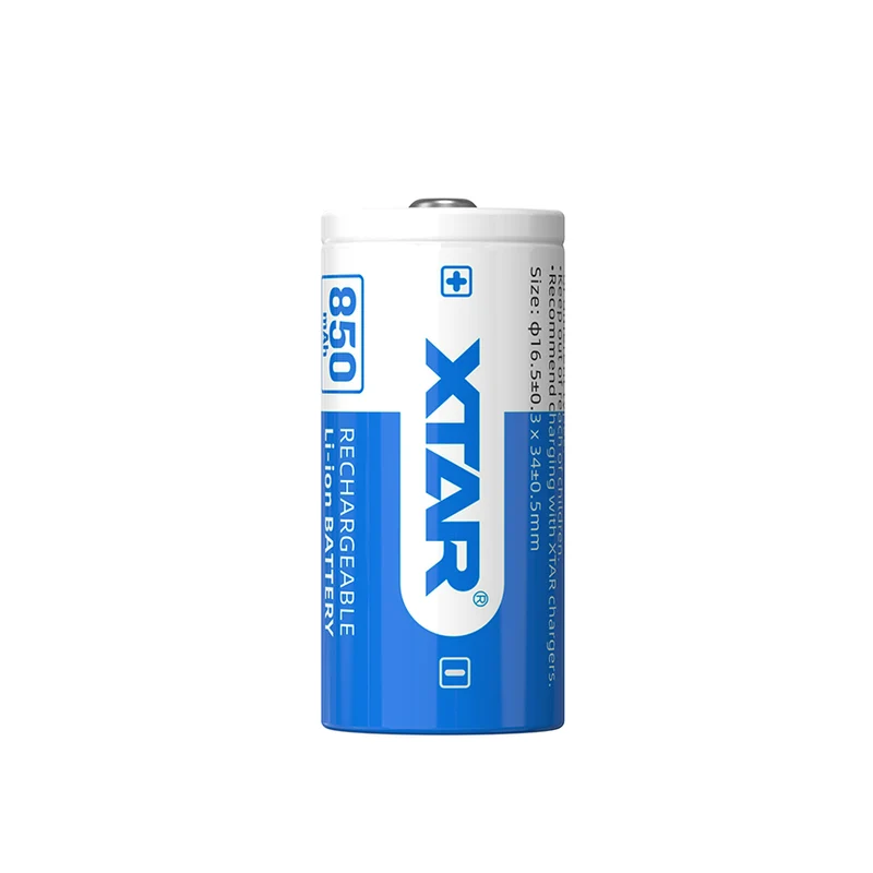 Xtar 16340 - 850mAh 3,6V - 3,7V Li-Ion-Akku geschützt