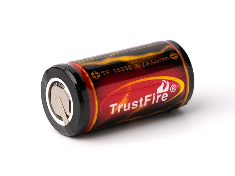Trustfire 18350 - 1200mAh 3,6V - 3,7V geschützt flache Pluspol