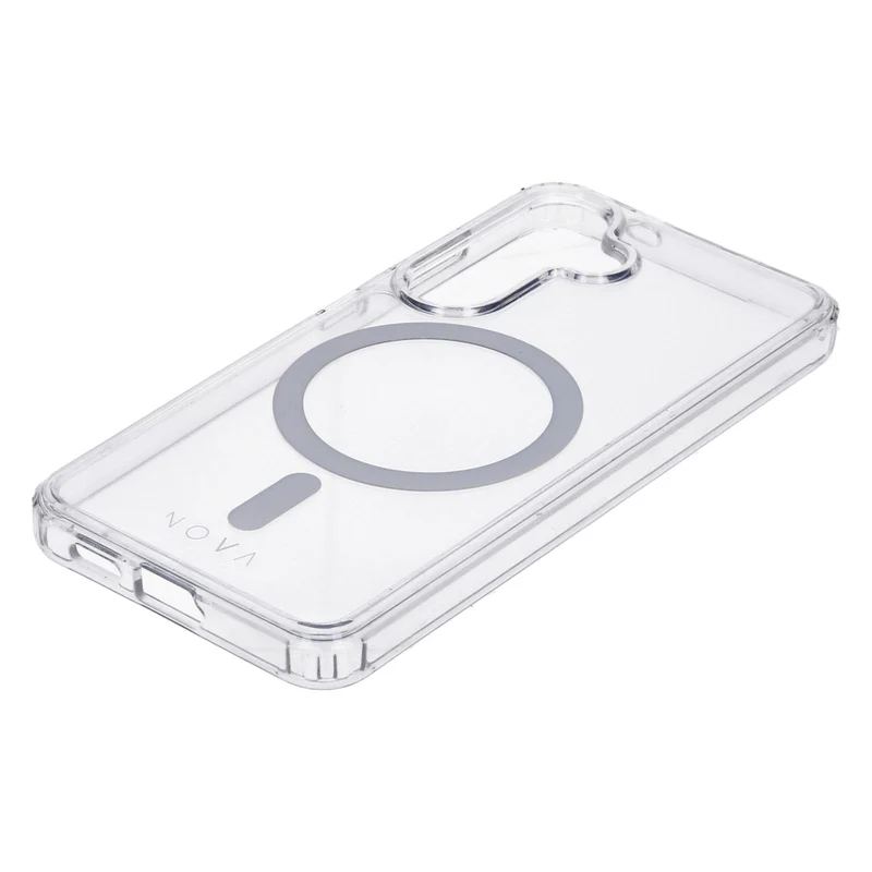 NOVA Crystal Mag Case Transparent passend für Samsung Galaxy S24 Magsafe kompatibel