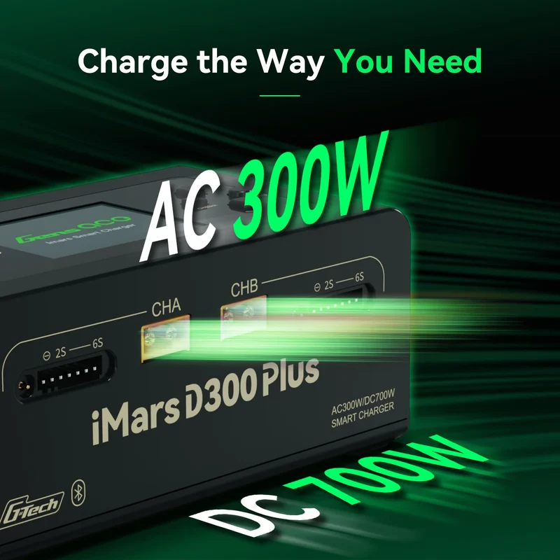 Gens Ace iMars D300 Plus Smart Charger | Zweikanalig | G-tech | EB Schwarz