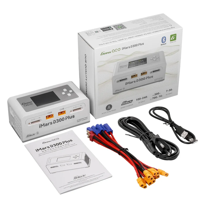 Gens Ace iMars D300 Plus Smart Charger | Zweikanalig | G-tech | EB Schwarz