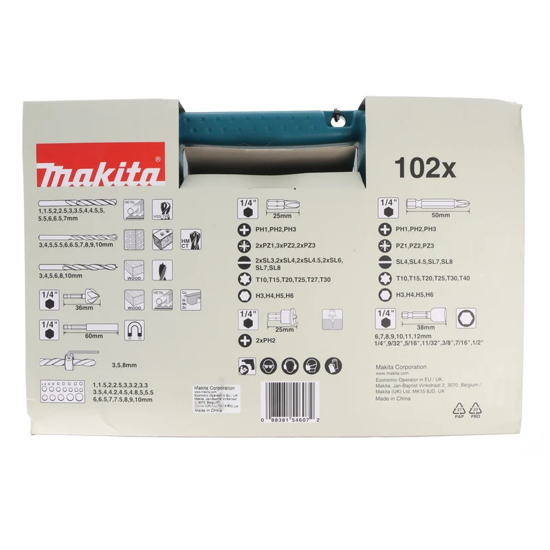 Makita B-68432 Bohrer-Bit-Set 102tlg, auch ideal als Geschenk für Heimwerker