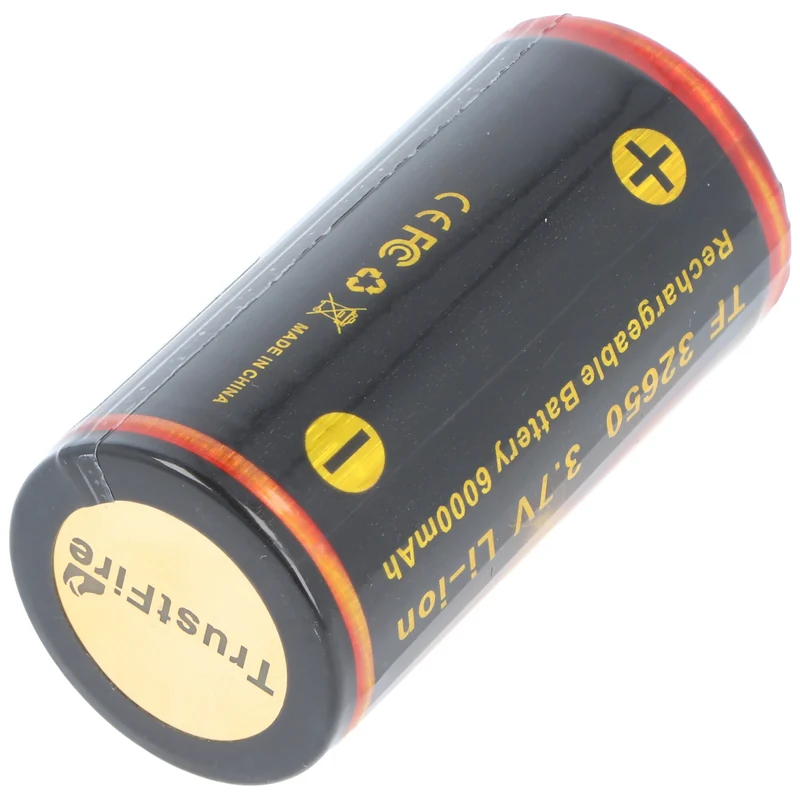 Trustfire 32650 6000mAh 3,7V geschützter Li-Ion-Akku mit Abmessungen 68,6x32,85mm