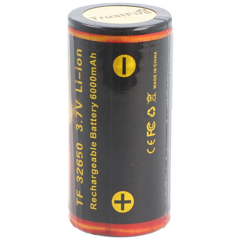 Trustfire 32650 6000mAh 3,7V geschützter Li-Ion-Akku mit Abmessungen 68,6x32,85mm