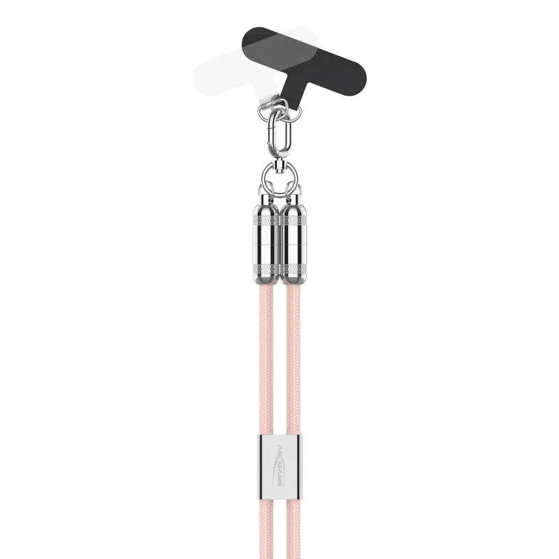 Ansmann Smartphone Lanyard-Ladekabel, USB-C auf Lightning, Handykette, Kabellänge 1,2 Meter
