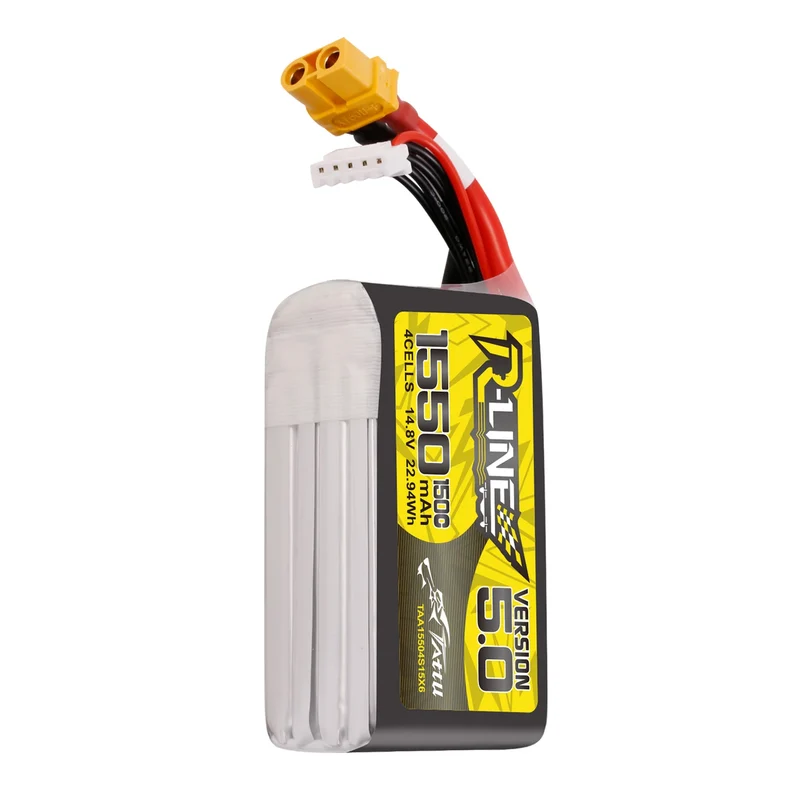 Tattu R-Line Version 5.0 1550mAh 14,8V 150C 4S1P LiPo-Akkupack mit XT60-Stecker