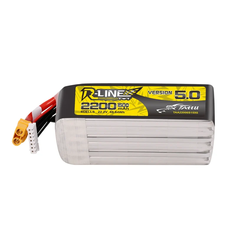 Tattu R-Line Version 5.0 22,2V 2200mAh 6S 150C LiPo-Akku mit XT60U-F-Stecker