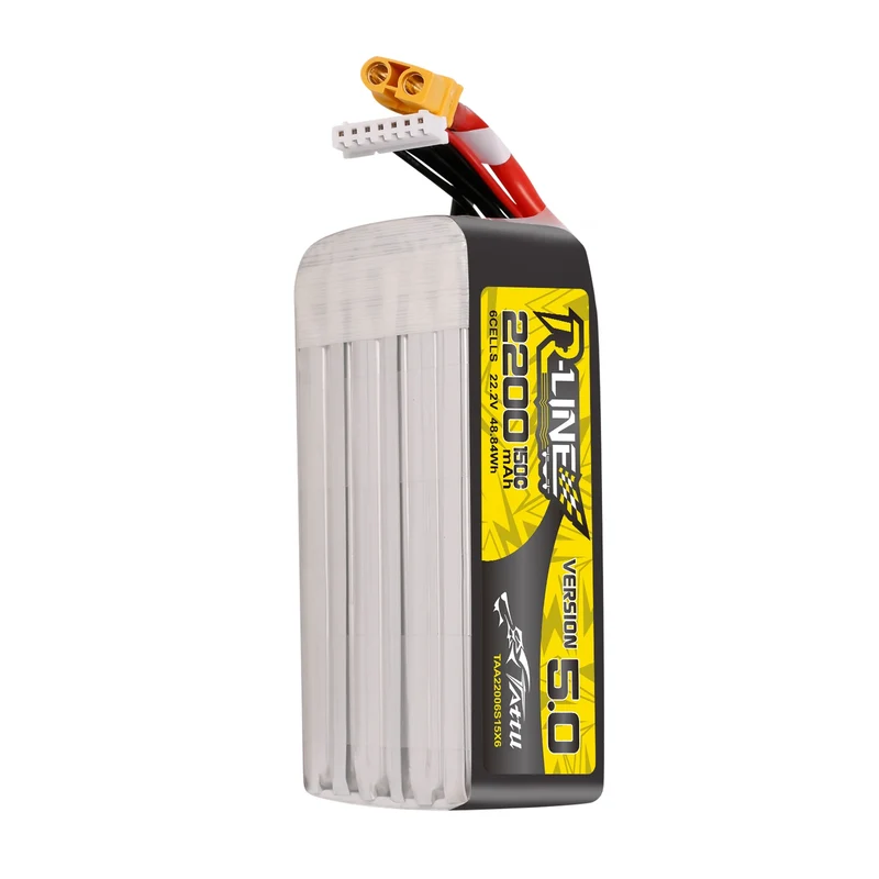 Tattu R-Line Version 5.0 22,2V 2200mAh 6S 150C LiPo-Akku mit XT60U-F-Stecker