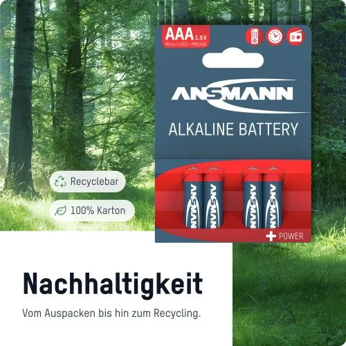Ansmann Alkaline Batterie Micro AAA, LR03 und Mignon AA1,5 Volt, 40er Sparpack, perfekt für den alltäglichen Gebrauch