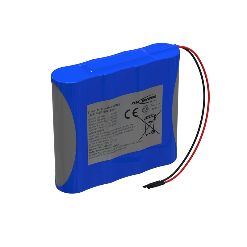 Ansmann Lithium-Ionen Akkupack 14,4 Volt / 2600 mAh / 4S1P, ideal für mobile Anwendungen