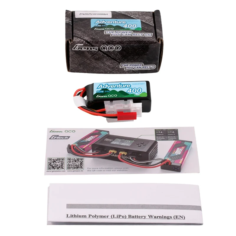 Gens Ace 400mAh 3S 35C LiPo-Akku mit JST-RCY | Adventure | G-Tech