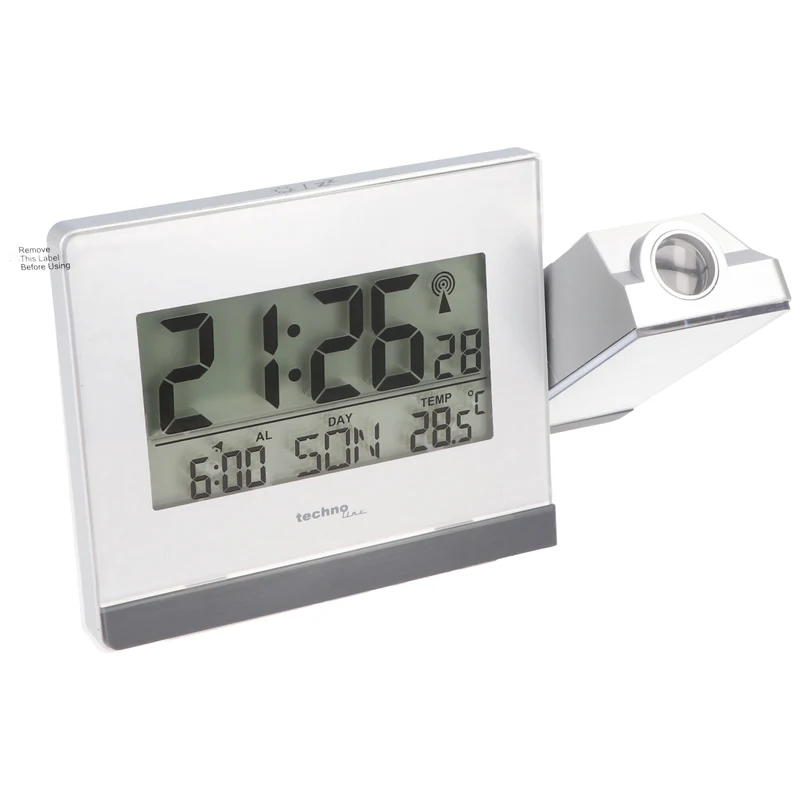 Technoline WT 538 moderner, eleganter Funk Projektionswecker mit Netzteil