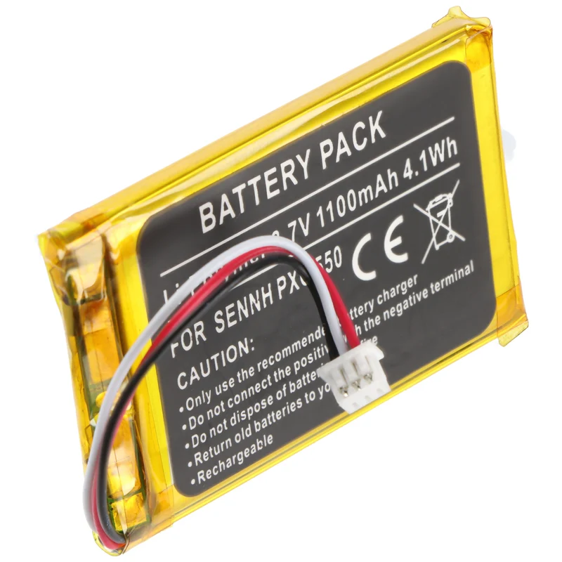 AccuCell Akku kompatibel Sennheiser PXC 550 Li-Polymer, 3,7V, 1100mAh, 50,8x33,6x5mm