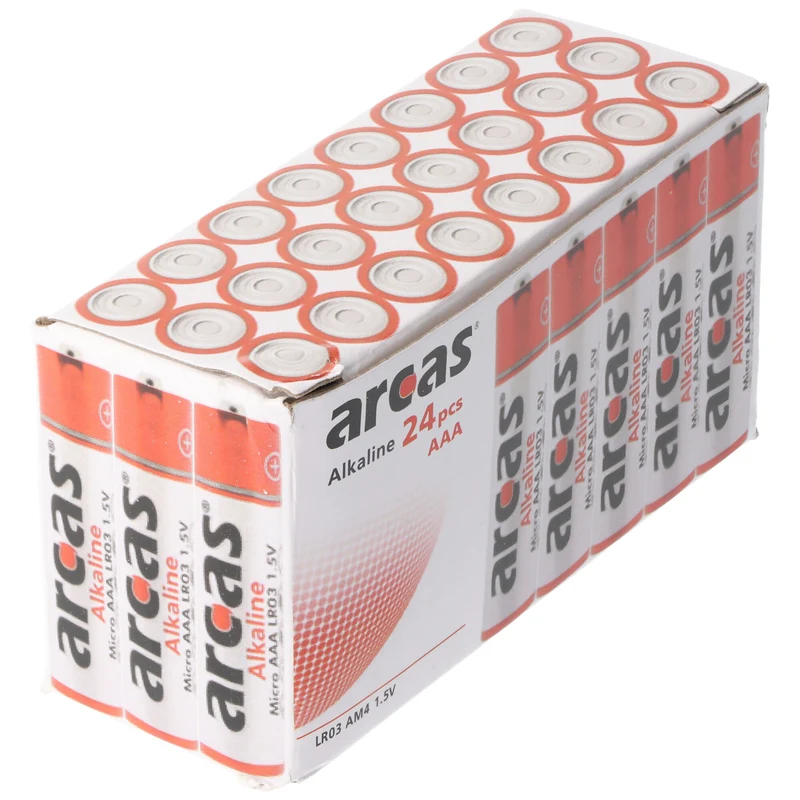 Arcas Alkaline Batterie LR03, AAA, Micro, 1,5V 24 Stück im Karton