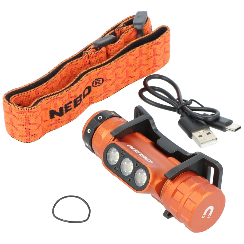 NEBO Master Series HL1000 Stirnlampe, 1000 Lumen, bis zu 138 Metern, inkl. 3200mAh, 3,7V Li-Ion Akku, wiederaufladbar