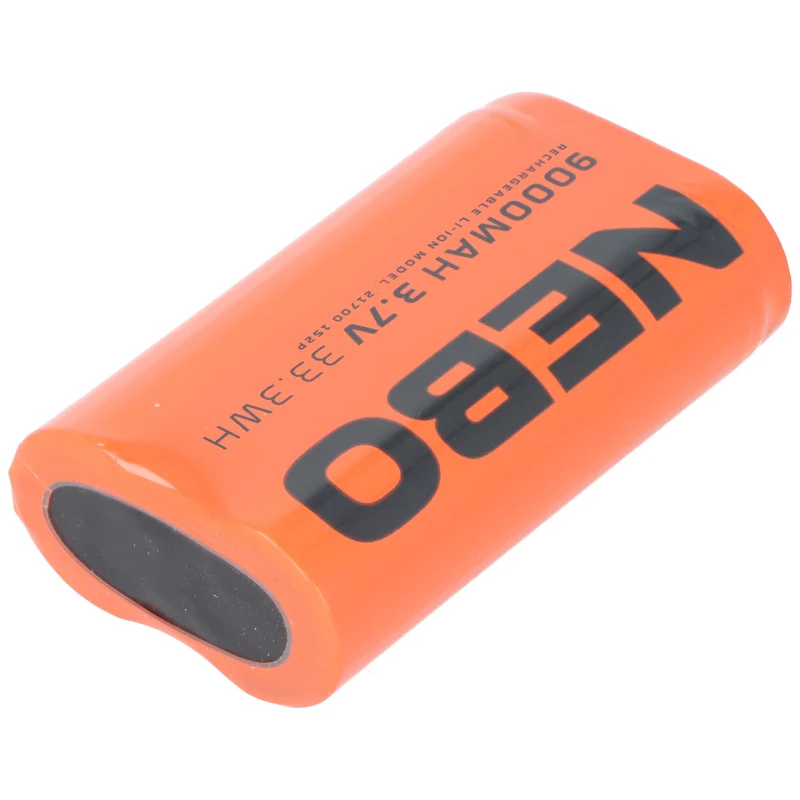 NEBO 2x21700 Li-Ion Akku, 9000mAh, 3,7V, 33,3Wh, wiederaufladbar