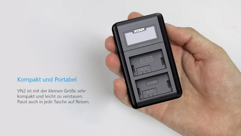 Xtar VN2 Kamera Ladegerät für Li-Ionen Akkus (ohne Ladeschale)