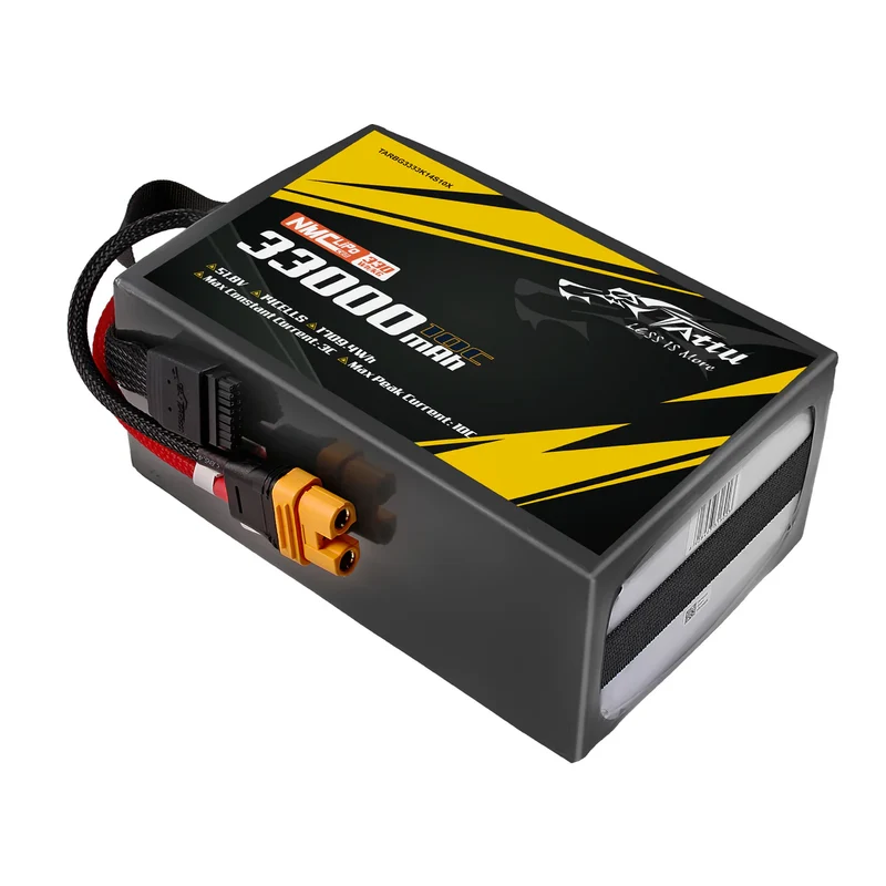 TATTU NMC Semi-Solid State 330Wh/kg 33000mAh 10C 51,8V 14S1P Lipo-Akkupack mit AS150U-F-Stecker