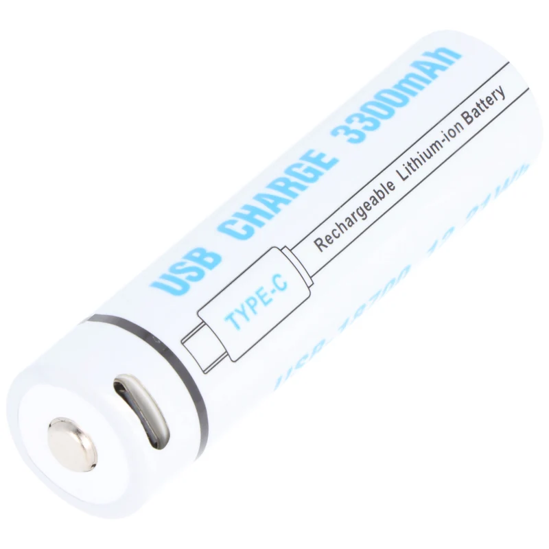 AccuCell Rundzelle 18650, Li-ion, 3,7V, 3300mAh, 12,2Wh, mit USB-C Charging Port