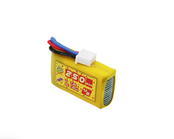 CNHL Pizza Series V2.0 250 mAh 7,4 V 2S 35 C Lipo-Akku mit JST (3 St.)