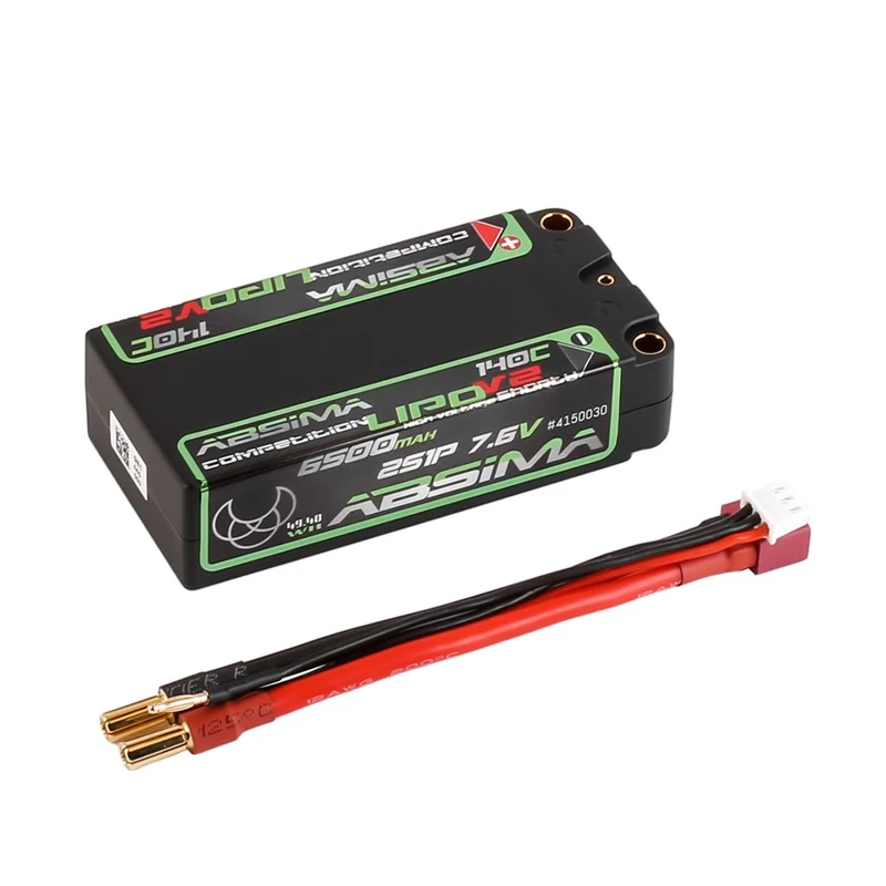 Absima Comp. Shorty LiPo 7.6V 140C/2S1P HC 6500mAh 5mm