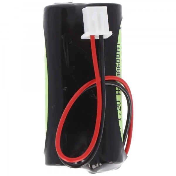 AccuCell Notleuchtenakku NiMH 4,8V max. 800mAh F2x2 Micro AAA 100mm Kabel und Stecker
