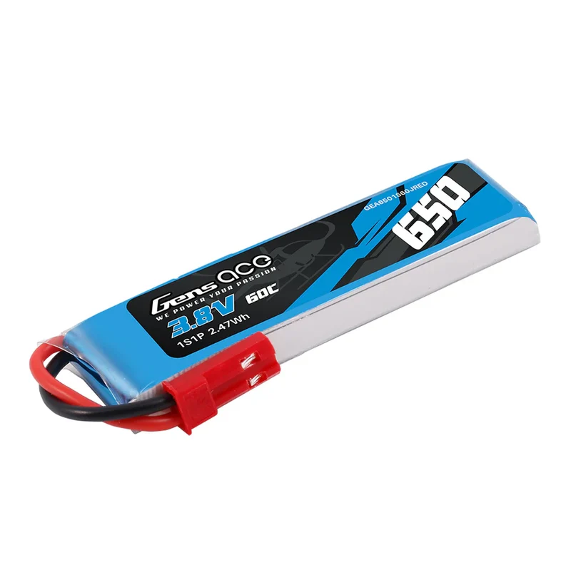 Gens Ace 650mAh 3,8 V 60 C 1S1P HV LIPO-Akku mit JST-SYP-Stecker