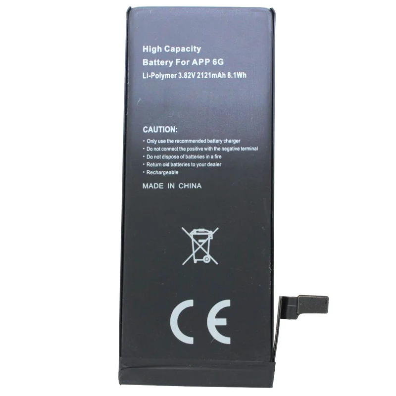 AccuCell 2121mAh, 8,1Wh High Power Akku passend für den Apple iPhone 6 Akku 616-0804, 616-0805, 616-0806, 616-0807, 616-0808, 616-0809 zum Selbsteinbau