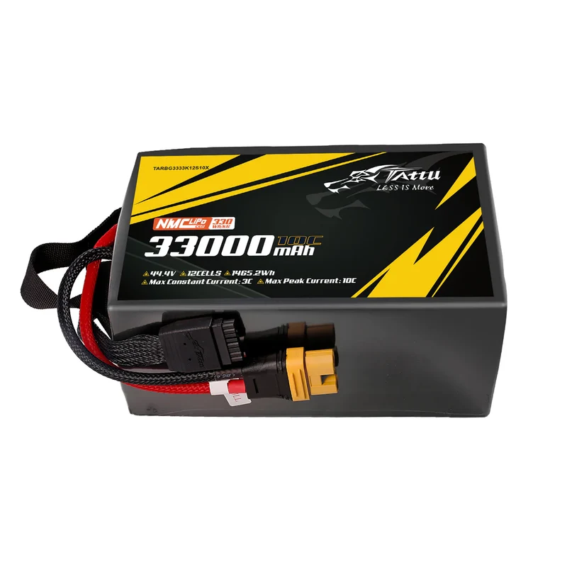 TATTU NMC Semi-Solid State 330Wh/kg 33000mAh 10C 44,4V 12S1P Lipo-Akkupack mit AS150U-F-Stecker