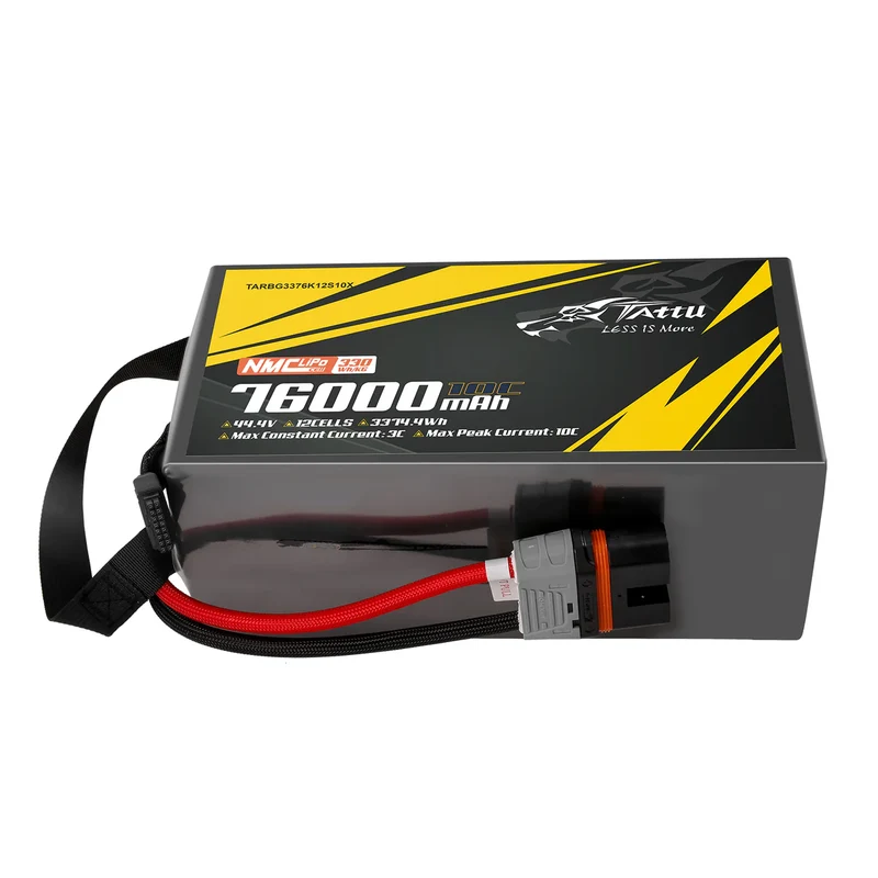 TATTU NMC Semi-Solid State 330Wh/kg 76000mAh 10C 44,4V 12S1P Lipo-Akkupack mit QS12-S-Stecker