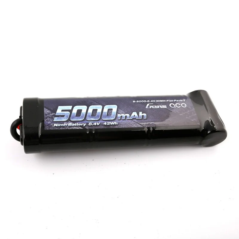 Gens ace 5000 mAh 8,4 V 7-Zellen-NiMH-Flachbatteriesatz mit T-Stecker