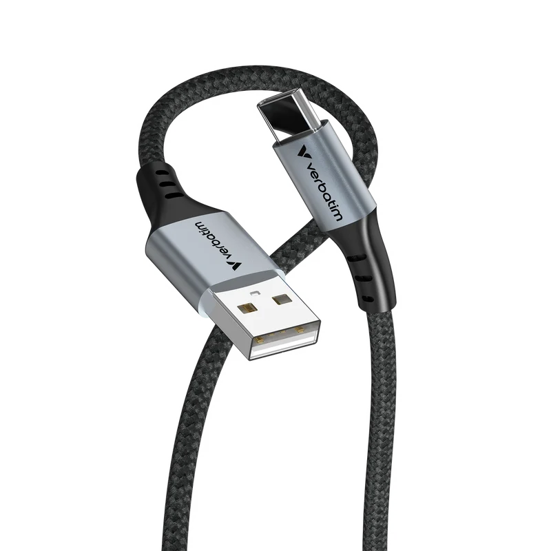 Verbatim Ladekabel, USB-A zu USB-C, 1.2m, schwarz Sync&Charge, 480 Mbit/s, bis 18W, Retail