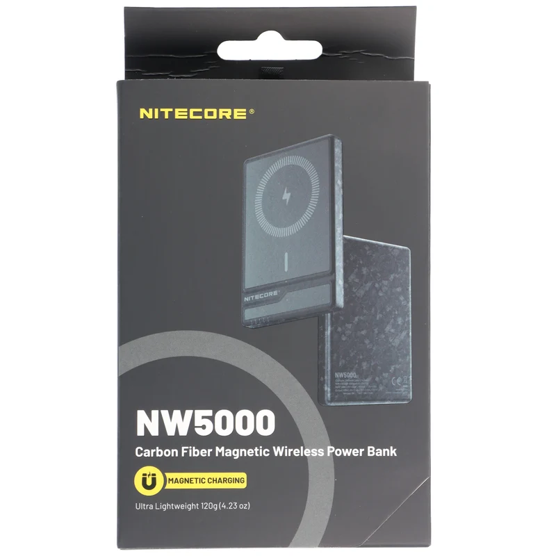 Nitecore Powerbank NW5000 mit 5000mAh, MagSafe-Technologie, magnetische, kabellose Powerbank von Nitecore
