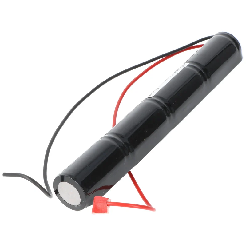 AccuCell Akku für Notbeleuchtung, 4,8 Volt 4000mAh 200x26mm, mit 30cm Kabelausgang