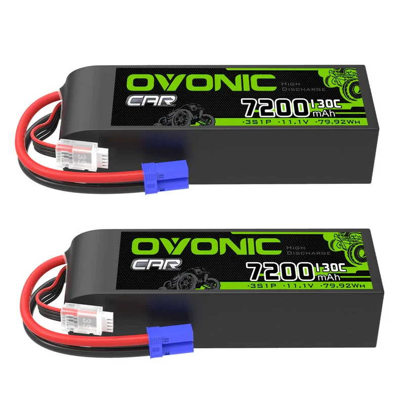 OVONIC CAR 11,1V 130C 7200mAh 3S LiPo-Akku mit EC5-Stecker ( 2 St.)