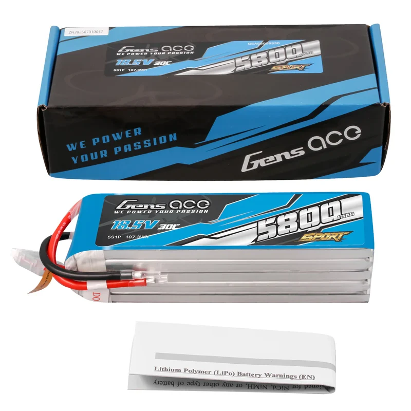 Gens Ace 5800mAh 5S 18,5V 30C Akkupack (F3A)