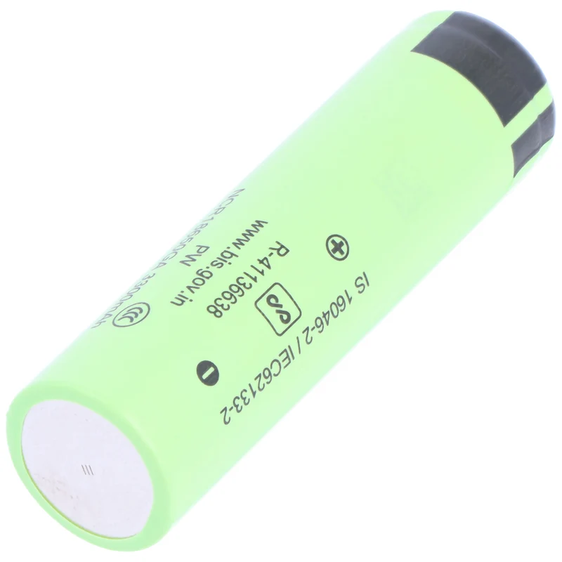 Panasonic 18650 Li-ion Akku mit erhöhten Pluspol, ungeschützt, 66,7x18,3mm